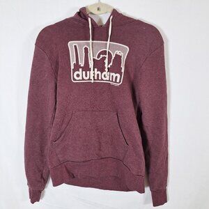 Durham Graphic Tee Drawstring Sweatshirt Burgundy size S/P